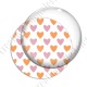 Image digitale - Coeurs bicolores - Rose et orange