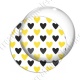 Image digitale - Coeurs bicolores - Jaune et noir