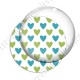 Image digitale - Coeurs bicolores - Turquoise et vert