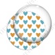 Image digitale - Coeurs bicolores - Orange et turquoise