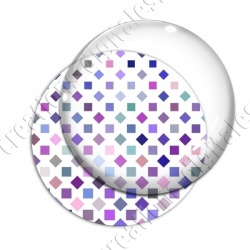 Image digitale - Carrés effet losange - Ton violet