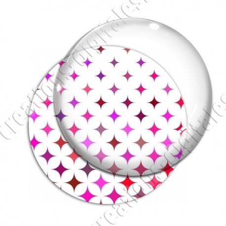 Image digitale - Etoile 4 branches 02 ton rose