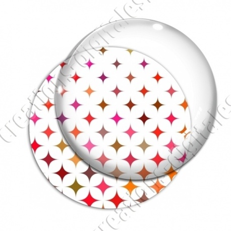 Image digitale - Etoile 4 branches 02 ton rose