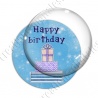 Image digitale - Happy birthday - Cadeaux fond bleu