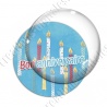 Image digitale - Bon anniversaire - Bougies fond bleu