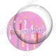 Image digitale - Bon anniversaire - Bougies fond rose