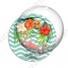 Image digitale - Flamant rose rayures 02
