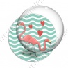 Image digitale - Flamant rose rayures 05