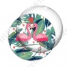 Image digitale - Flamant rose couple et coeurs 01 