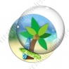 Image digitale - Surf et palmier