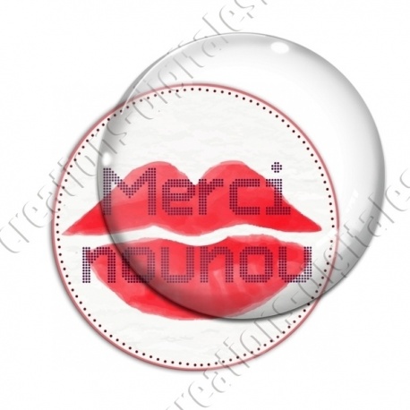 Image digitale - Merci nounou - Bouche rouge