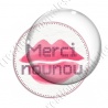 Image digitale - Merci nounou - Bouche rose