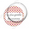 Image digitale - Plus gentille nounou - Fond pois