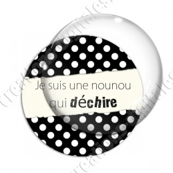 Image digitale - Une nounou qui déchire - Pois noir