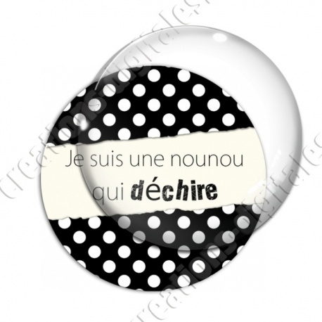 Image digitale - Une nounou qui déchire - Pois noir