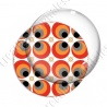 Image digitale - Motif 70s - Ronds concentriques orange
