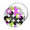 Image digitale - Motif 70s - Ronds roses 02