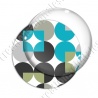 Image digitale - Motif 70s - Ronds cyan 01