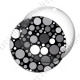 Image digitale - Ronds multi-tailles - Noir et blanc 01