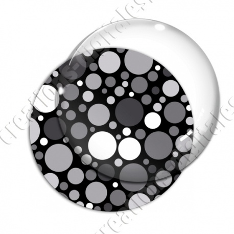 Image digitale - Ronds multi-tailles - Noir et blanc 01