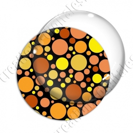 Image digitale - Ronds multi-tailles - Orange