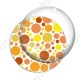 Image digitale - Ronds multi-tailles - Orange fond blanc