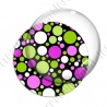 Image digitale - Ronds multi-tailles - Rose et vert