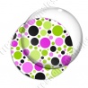 Image digitale - Ronds multi-tailles - Rose et vert 02