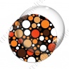 Image digitale - Ronds multi-tailles - Marron et orange