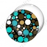 Image digitale - Ronds multi-tailles - Marron et turquoise