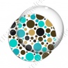 Image digitale - Ronds multi-tailles - Marron et turquoise 02
