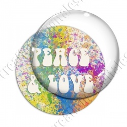 Image digitale - Peace and love 01 - fond peinture