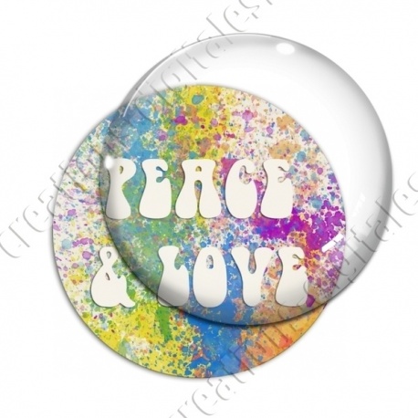 Image digitale - Peace and love 01 - fond peinture