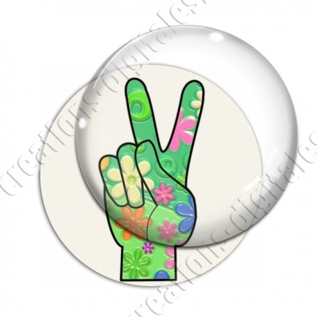 Image digitale - Symbole V - vert