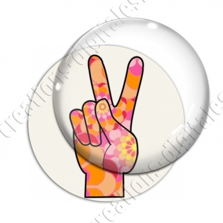 Image digitale - Symbole V - rose