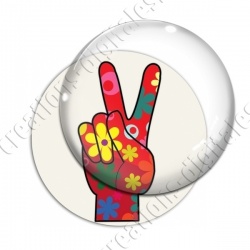 Image digitale - Symbole V - rouge