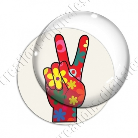 Image digitale - Symbole V - rouge