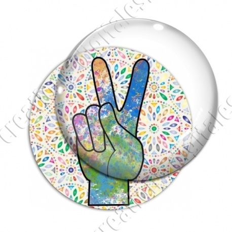 Image digitale - Symbole V - peinture