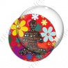 Image digitale - Yoga fond fleuri rouge