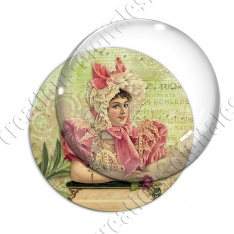 Image digitale - Femme en robe rose