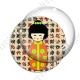 Image digitale - Kokeshi orange décor écriture