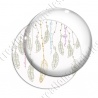 Image digitale - Plumes vertes - Fond blanc