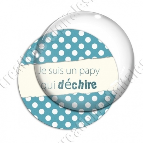 Image digitale - Papy qui déchire - Cyan