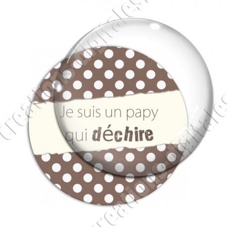 Image digitale - Papy qui déchire - Marron