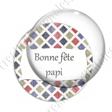 Image digitale - Bonne fête papi - Carreaux