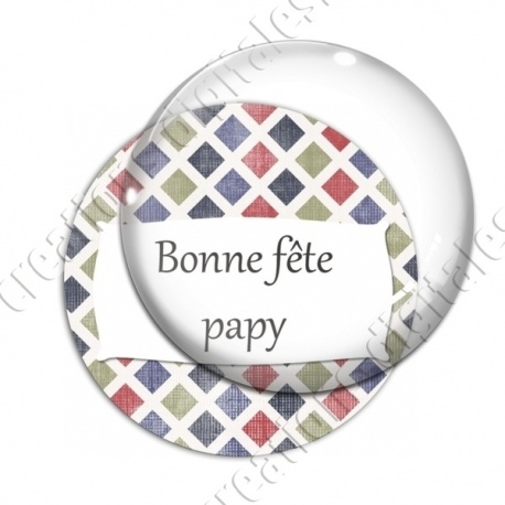 Image digitale - Bonne fête papy - Carreaux