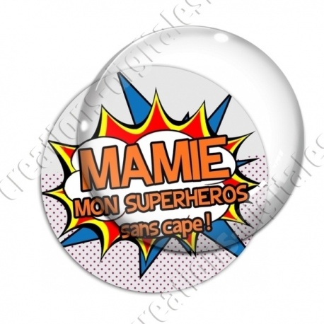 Image digitale - Comics - Mamie superhéros orange