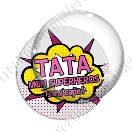 Image digitale - Comics - Tata superhéros rose