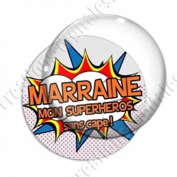 Image digitale - Comics - Marraine superhéros orange
