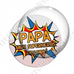 Image digitale - Comics - Papa superhéros orange